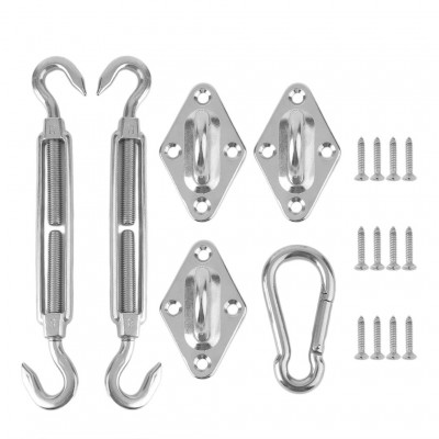 Stainless Fixed Installation Steel Triangle Awning Sun Shade Sail Hardware Kit   569775228